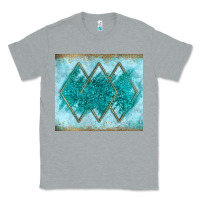 Heather Grey turquoise glitter Classic Tee - JahusDesignShop
