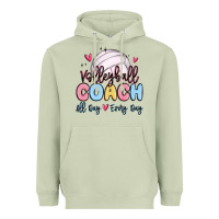 Matcha volleyball coach all day every day Heavyweight Hoodie - MaliasSmallBusiness