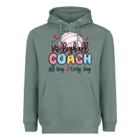 Sage volleyball coach all day every day Heavyweight Hoodie - MaliasSmallBusiness