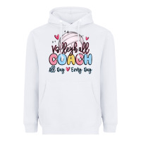 White volleyball coach all day every day Heavyweight Hoodie - MaliasSmallBusiness