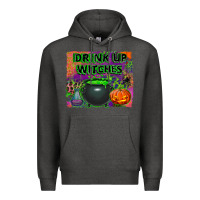 Charcoal Heather drink up witches Premium Hoodie - BundleAndBundleShop