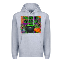 Heather Grey drink up witches Premium Hoodie - BundleAndBundleShop