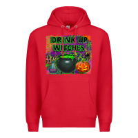Red drink up witches Premium Hoodie - BundleAndBundleShop
