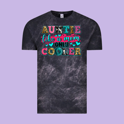Auntie Like A Mom Only Cooler Vintage Tee Designed By Zillion Design Studio