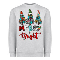 Heather Grey western trees merry and bright christmas Heavyweight Sweatshirt - RanaPortraitStore