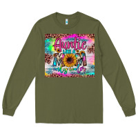 Army Green auntie like a mom Long Sleeve Tee - JahusDesignShop