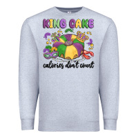 Heather Grey king cake calories don't count Premium Sweatshirt - MaliasSmallBusiness