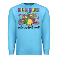 Ocean Blue king cake calories don't count Premium Sweatshirt - MaliasSmallBusiness