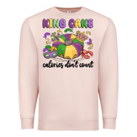 Pale Pink king cake calories don't count Premium Sweatshirt - MaliasSmallBusiness