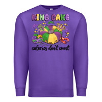 Purple king cake calories don't count Premium Sweatshirt - MaliasSmallBusiness