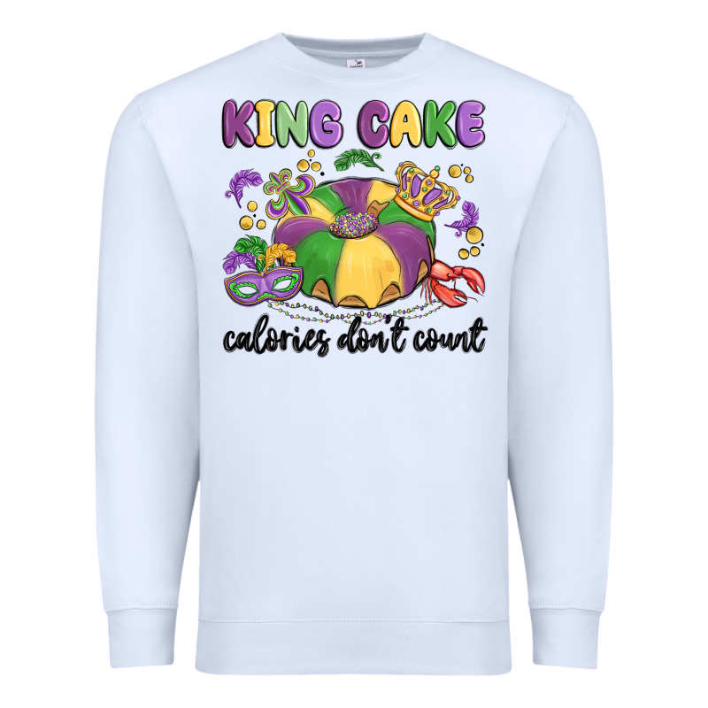 King Cake Calories Don't Count Premium Sweatshirt by MaliasSmallBusiness | Teevron