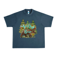Midnight Navy mama bear trees Urban Heavy Tee - BarkalooDesign