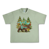 Oil Green mama bear trees Urban Heavy Tee - BarkalooDesign