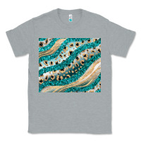 Heather Grey turquoise glitter Classic Tee - JahusDesignShop