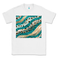 White turquoise glitter Classic Tee - JahusDesignShop