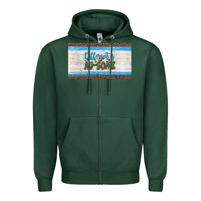 Different Is Ausome Autism  Cup Zipper Hoodie by Artiststas | Teevron