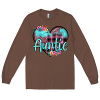 Chestnut auntie leopard turquoise heart Long Sleeve Tee - JahusDesignShop