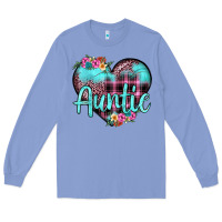 Colony Blue auntie leopard turquoise heart Long Sleeve Tee - JahusDesignShop