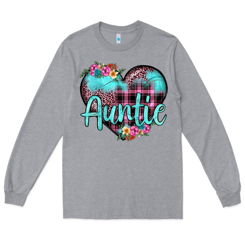 Auntie Leopard Turquoise Heart Long Sleeve Tee by JahusDesignShop | Teevron