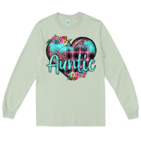 Matcha auntie leopard turquoise heart Long Sleeve Tee - JahusDesignShop