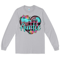 Moon Dust auntie leopard turquoise heart Long Sleeve Tee - JahusDesignShop