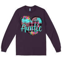 Plum auntie leopard turquoise heart Long Sleeve Tee - JahusDesignShop