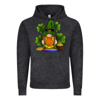 Vintage Black st patricks day gnomes shamrock gold horseshoes rainbow Vintage Hoodie - RanaPortraitStore