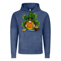 Vintage Denim st patricks day gnomes shamrock gold horseshoes rainbow Vintage Hoodie - RanaPortraitStore