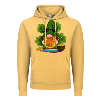 Vintage Mustard st patricks day gnomes shamrock gold horseshoes rainbow Vintage Hoodie - RanaPortraitStore