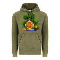 Vintage Olive st patricks day gnomes shamrock gold horseshoes rainbow Vintage Hoodie - RanaPortraitStore
