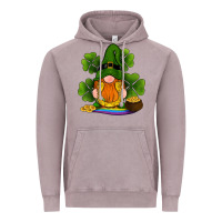 St Patricks Day Gnomes Shamrock Gold Horseshoes Rainbow Vintage Hoodie | Teevron