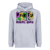 Heather Grey aint no party like mardi gras Heavyweight Hoodie - MaliasSmallBusiness