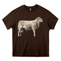 Chocolate Brown katahdin sheep Heavy Core Tee - LillyAllenDesigns