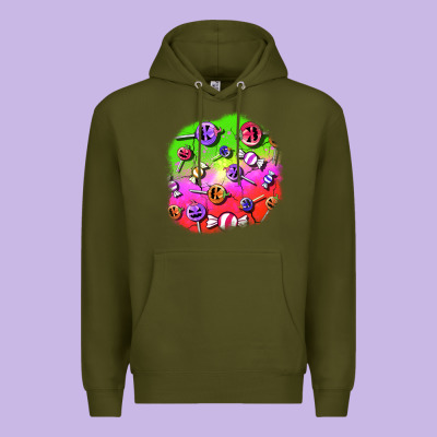 Halloween Candy  Patches Premium Hoodie Designed By Bundleandbundleshop