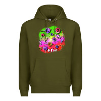 Army Green halloween candy  patches Premium Hoodie - BundleAndBundleShop