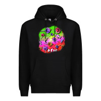 Black halloween candy  patches Premium Hoodie - BundleAndBundleShop
