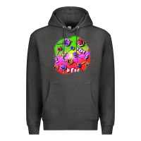 Charcoal Heather halloween candy  patches Premium Hoodie - BundleAndBundleShop