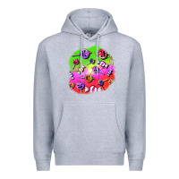 Heather Grey halloween candy  patches Premium Hoodie - BundleAndBundleShop