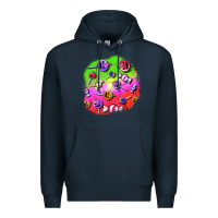 Navy halloween candy  patches Premium Hoodie - BundleAndBundleShop
