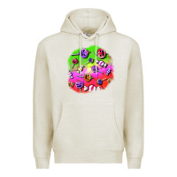 Oatmeal Heather halloween candy  patches Premium Hoodie - BundleAndBundleShop