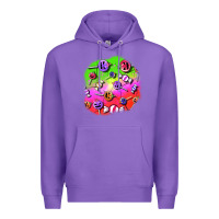 Purple halloween candy  patches Premium Hoodie - BundleAndBundleShop