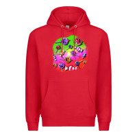 Red halloween candy  patches Premium Hoodie - BundleAndBundleShop
