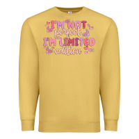 Antique Gold i'm not perfect i'm limited edition Premium Sweatshirt - MaliasSmallBusiness