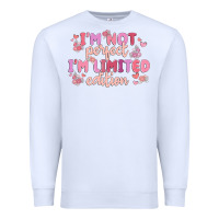 White i'm not perfect i'm limited edition Premium Sweatshirt - MaliasSmallBusiness