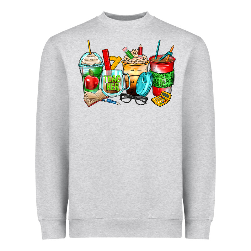Teacher Coffee Cups Heavyweight Sweatshirt by Zillion Design Studio | Teevron