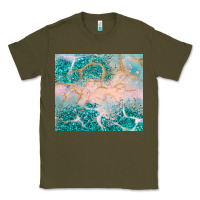 Army Green turquoise glitter Classic Tee - JahusDesignShop