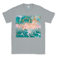 Heather Grey turquoise glitter Classic Tee - JahusDesignShop
