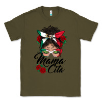Army Green mexican mamacita messy bun Classic Tee - BundleAndBundleShop