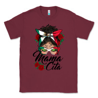 Burgundy mexican mamacita messy bun Classic Tee - BundleAndBundleShop