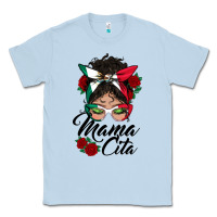 Dusty Blue mexican mamacita messy bun Classic Tee - BundleAndBundleShop